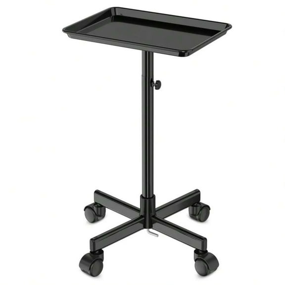 38.5'' H X 17.8'' W Utility Cart With Wheels,Salon Rolling Tray Height Adjustable