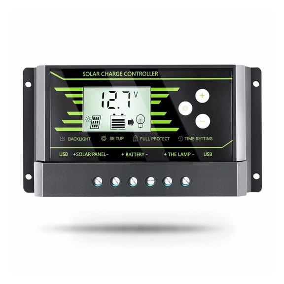 Panneau Solaire de Contrôleur 30W/60W 60A Alimentation USB 12V Portable Extérieur Cellule Solaire Voiture Navire Camping Randonnée Voyage Chargeur de Téléphone, Facile à Installer