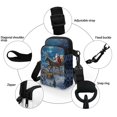 thumbnail image 5 of HELLHERO Adjustable Strap Adjustable Crossbody Bag for Adults Outdoor Travel Daily Use Crossbody Bags Polyester 4.33"x1.97"x7.09" Sugar Skull Roses Galaxy Cosmic Night, 5 of 7