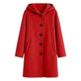 thumbnail image 3 of Byoo Boys Button Down Hooded Coat Classic Solid Color Fall Winter Windproof Warm Jacket for Kids, 3 of 7