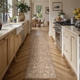 thumbnail image 4 of BERTHMEER 2'×8' Runner Rugs for Hallway Kitchen Entryway Bedroom Bathroom Entrance Oriental Floral Vintage Farmhouse Machine Washable Non-slip Traditional Distressed rugs, Brown, 4 of 6