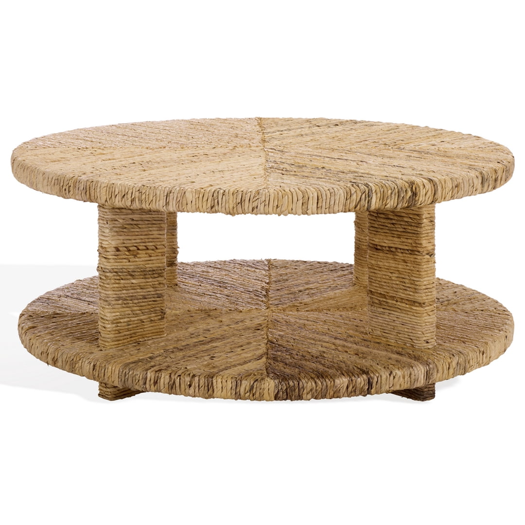Safavieh Couture Rolando Abaca Round Coffee Table, Natural