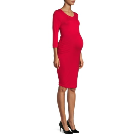 

Oh! Mamma Maternity Womens Scoop Neck Jersey Dress With Cinched Side Seams