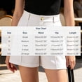 thumbnail image 3 of Favoffer Women High Waist Tailored Shorts Straight Leg Business Casual Bottoms Solid Color Elastic Waist with Functional Side Pockets for Office Daily, 3 of 9
