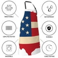 thumbnail image 6 of Bingfone American Flag Map Apron Gifts For Men, Women Professional Grade Chef Apron for Kitchen,BBQ & Grill, 6 of 8
