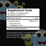 Intelligent Labs Kids Probiotics with Prebiotics, 6 Billion CFU, 60 Chewable Tablets (60-Day Supply)