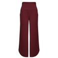 thumbnail image 7 of Idoravan Women's Plus Size Pants Clearance Womens Solid Color Comfortable Leisure Nine-Point Pants Sweatpants Yoga Pants, 7 of 7