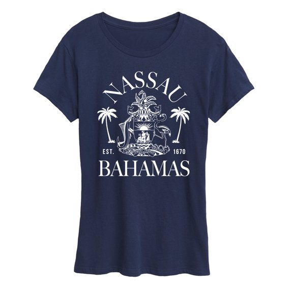 Instant Message - Nassau Bahamas Crest Short Sleeve Graphic T-Shirt
