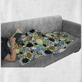 thumbnail image 5 of Geometric Soft Flannel Fleece Throw Blanket, Grunge Style Circles in Different Forms, Cozy Plush for Indoor and Outdoor Use, 70" x 90", Multicolor, by Ambesonne, 5 of 5
