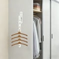 thumbnail image 6 of Aovky Wall Mounted Drying Rack, 2 Pack Stainless Steel Foldable Clothes Drying Rack Wall Mounted, Indoor Wall Mounted Hanger Space Saver for Laundry Room Bedroom, White, 6 of 8