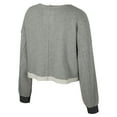 thumbnail image 3 of Women's Colosseum Charcoal Minnesota Golden Gophers Magnum Scoop Neck Cropped Pullover Sweatshirt, 3 of 3