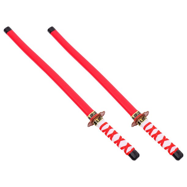 2pcs Party Cosplay Sword Toy Kids Plastic Sword Toy Interesting Sword Toy Safety Plastic