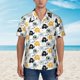 thumbnail image 2 of Balery Cute Elephant Camisas hawaianas de manga corta para hombre, camisas playeras de corte holgado, camisas de vacaciones con botones,Medium, 2 of 7