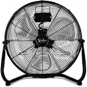 Simple Deluxe 20 Inch 3-Speed High Velocity Heavy Duty Metal Industrial Floor Fans Oscillating Quiet for Home, Commercial, Residential, and Greenhouse Use, Outdoor/Indoor, Black