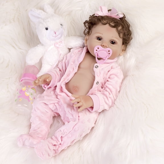 22INCH Realistic Reborn Newborn Girl Doll Lifelike Soft Body Handmade Babies Gift