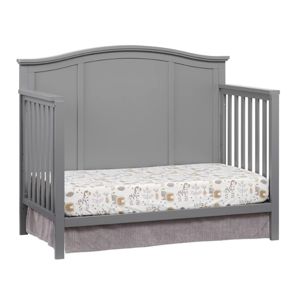 Oxford Baby Emerson 4-in-1 Convertible Crib, Dove Gray, GREENGUARD Gold Certified, Wooden Crib