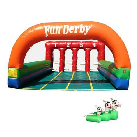 Kidwise Inflatable Derby 4 Lane Interactive Inflatable