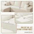 thumbnail image 4 of LLappuil 108" Sectional Sofa, Modular Sectional Couch with Right Chaise, Deep Seat Corduroy Cloud Sofa for Living Room White, 4 of 8