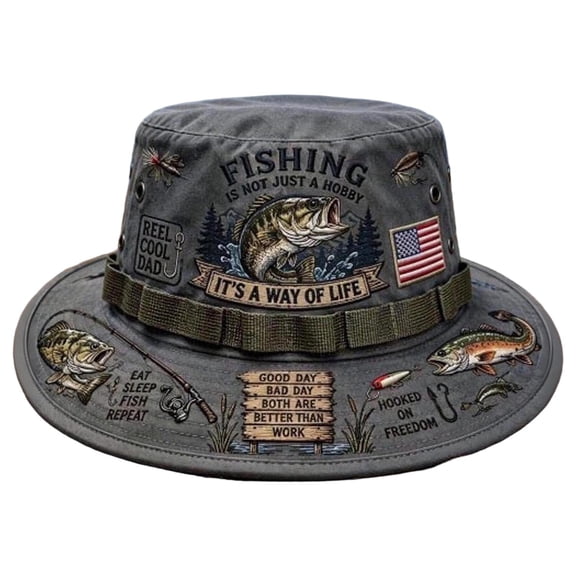 Fishing Is A Way Of Life Boonie Hat, Wide Brim Outdoor Sun Bucket Hat For Fishing, Hiking