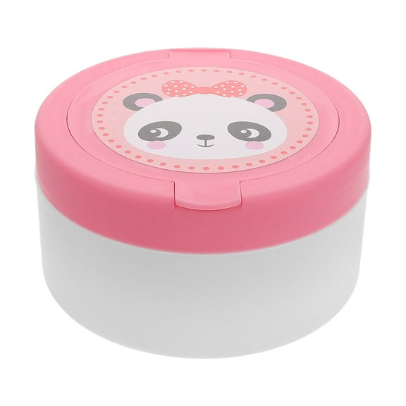 Clispeed Baby Talcum Powder Fluffy Puff Container with After-Bath Care for Infant Use Pink 1Set