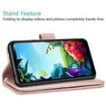thumbnail image 4 of LG K51/LG Reflect/L555DL/Q51 Case Pu Leather Wallet Phone Case Kickstand Cute Girls Women Cover for LG K51 - Glitter Rose Gold, 4 of 5