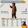 thumbnail image 5 of SWEETXIN Kids Bear Onesie Pajamas Plush Costume Cosplay Sleepwear for Girls Boys Jumpsuit 12Years, 5 of 7