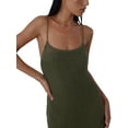 thumbnail image 5 of Liacowi Women Knit Bodycon Long Dress Sleeveless Cami Dress Streetwear Slim Fit, 5 of 7