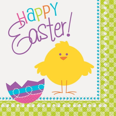 Cut Lunch Napkins - Spring Chick Easter Party Lunch Napkins, 16ct
