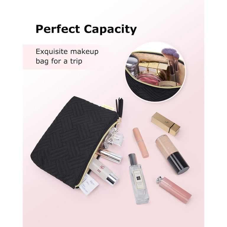 Small Water-Resistant Quilted Cosmetic Pouch photo 8