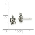 thumbnail image 2 of FB Jewels Sterling Silver and Antiqued Turtle Post Earrings, 2 of 2