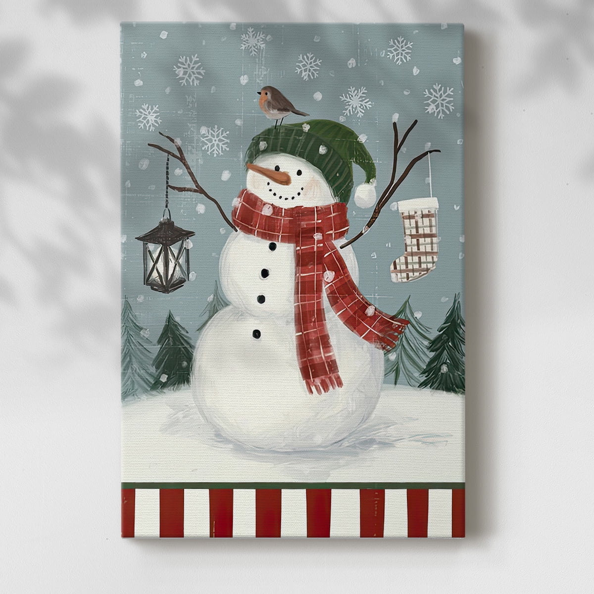 Jolly Snowman Collection B- Gallery Wrapped Canvas