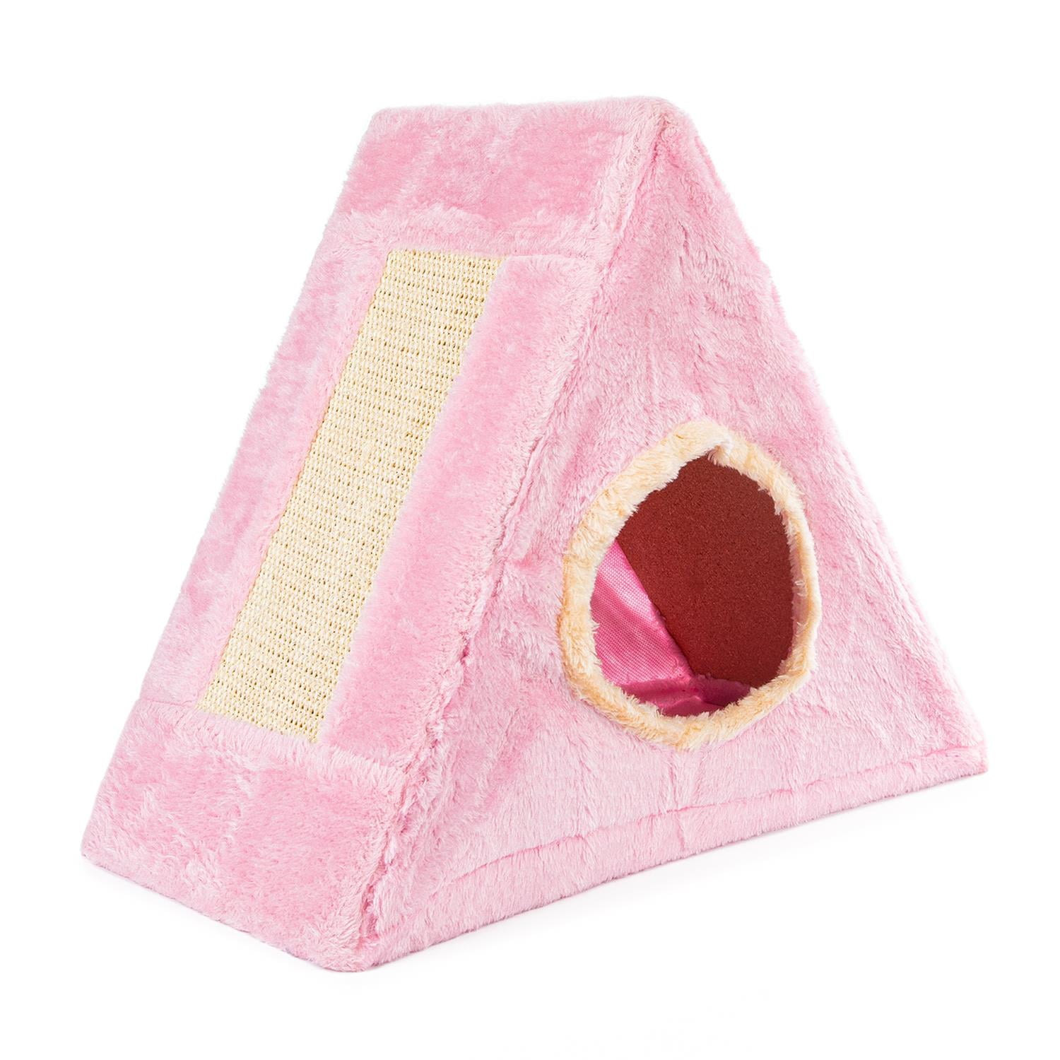 Pefilos Cat Scratch Pad House Condo for Big Cats, Cat Shelter for Winter Foldable Cat Tent Kitten Kitty Nest Bed for Indoor Cats Cave, Pink Pefilos Cat Scratch Pad House Condo for Big Cats, Cat Shelter for Winter Foldable Cat Tent Kitten Kitty Nest Bed for Indoor Cats Cave, Pink