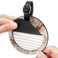 thumbnail image 2 of Marble 2pcs PU Leather Round Bag Tags with Privacy Cover and Name ID Tag - Suitcase Tags for Travel Luggage, Handbags, Backpacks, School Bags, 2 of 6