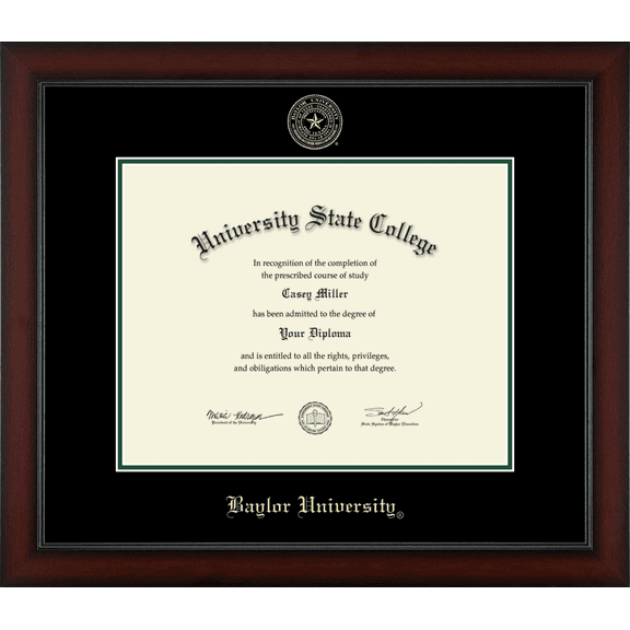 Baylor University Diploma Frame, Document Size 14" x 11"
