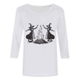 thumbnail image 4 of FDGIU Halloween Shirts for Women Women's Fashion Tees Casual Crewneck 3/4 Sleeve Loose T Shirt Ladies Blouses Shirts Spooky Season Graphic, 4 of 4