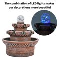 thumbnail image 3 of Tabletop Fountain LED Feng Shui Desktop Fountain Tabletop Ornaments Water Landscaping Decor, 3 of 5