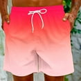 thumbnail image 4 of WAENQINLA Mens Swimming Trunks Plus Size Elastic Wiast Beach Shorts Quick Dry Drawstring Board Shorts Tropical Gradient Gradient Print Surfing Beachwear Men's Shorts Under 5, 4 of 9