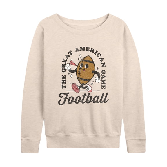 Instant Message - Vintage Football Mascot - Women's Lightweight French Terry Long Sleeve Shirt