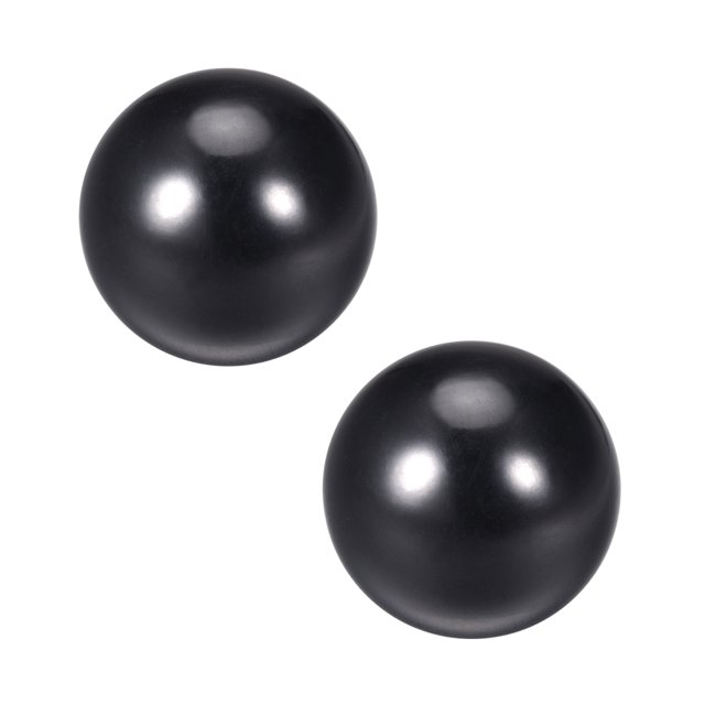 Unique Bargains 2Pcs Phenolic Plastic Ball Knob M10 Female Threaded Handle 32mm Dia Black