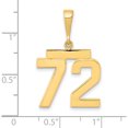 thumbnail image 2 of 14K Yellow Gold Medium Polished Number 72 Charm Made In United States mp72, 2 of 5