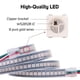thumbnail image 3 of BTF-LIGHTING WS2812B Tira de luces LED 1m 5m 30LEDs/m 60LEDs/m IP30 IP65 IP67 5050SMD Direccionable individualmente PCB blanco negro flexible Tira de píxeles LED a todo color Dream Color DC5V, 3 of 5