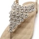 thumbnail image 4 of Sandalias de verano Rhinestone Boho Pisos de mujer de gran tamaño, 4 of 5