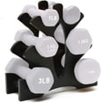 thumbnail image 1 of XINQIHANG Dumbbell Rack Stand, 5 Tier Dumbbells Storage Rack, 10 Lbs or Less-Weight Lifting Dumbbell Tree Rack Stands Floor Bracket for Home Gym Organization, 1 of 7