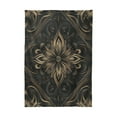 thumbnail image 2 of BZSMCE Square Tablecloth Design Black and Gold Flower Pattern Pattern Tableclothes, 2 of 9