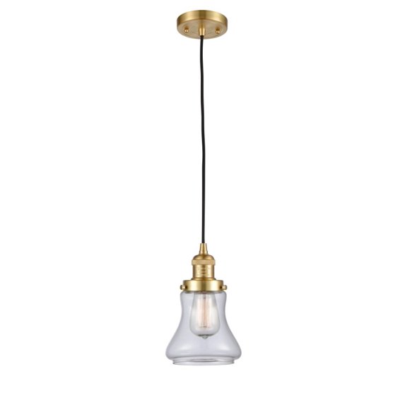 Innovations 201C-SG-G192-LED Bellmont 1 Light Mini Pendant part of the Franklin Restoration Collection, Satin Gold