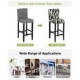 thumbnail image 3 of Sage Green Stripe Bar Stool Covers Set of 6, Grey White Geometric Modern Abstract Stretch Washable Bar Chair Covers with Backs, Removable Pub Counter Height Chair Cover for Kitchen Dining Room Cafe, 3 of 7