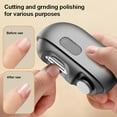 thumbnail image 4 of Vueeze EasyClip Smart Nail Clipper - Integrated Shear/Grinding System, LED Safety Lighting, Vueeze EasyClip Toenail, Two Grinding Heads Suitable for Grinding Large Areas and Crevices (Black), 4 of 7