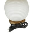 thumbnail image 4 of DecMode 19" Ribbed White Table Lamp with White Microfiber Shade, 4 of 10