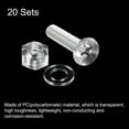 thumbnail image 3 of Uxcell M8 x 40mm Plastic Phillips Machine Screws with Nuts and Flat Washers, PC Flat Head Machine Bolts 20 Sets, 3 of 4