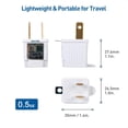 thumbnail image 2 of Adaptadores Cable Matters Blanco Paquete de 3 Clavijas 2 a 3, 2 of 6